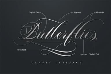 Butterflies Font by beeart009 — Script Handwritten Font — thumbnail 2