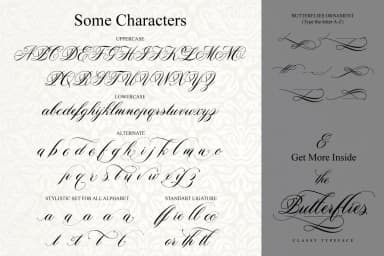 Butterflies Font by beeart009 — Script Handwritten Font — thumbnail 9