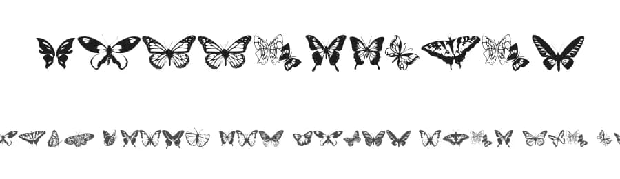 Butterflies by Typadelic — Dingbats Font