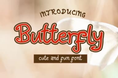 Butterfly Font by pandanwangi by pandanwangi — Script Handwritten Font — thumbnail 1