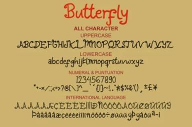 Butterfly Font by pandanwangi by pandanwangi — Script Handwritten Font — thumbnail 5