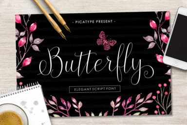 Butterfly Script Font by Picatype Studio — Script Handwritten Font — thumbnail 1