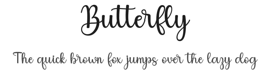 Butterfly by Wahyu Studio — Script Handwritten Font