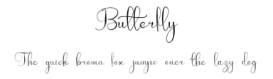 Butterfly by Design Vector10 — Script Handwritten Font — thumbnail 1