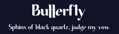 Butterfly by peterdraw — Serif Font — thumbnail 2