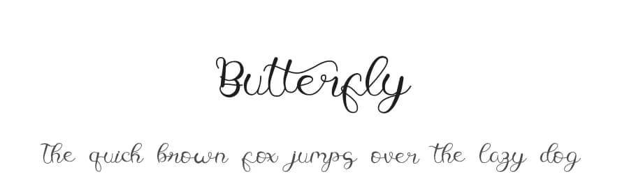 Butterfly by Illushvara — Script Handwritten Font