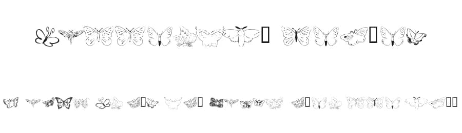 Butterfly Heaven by Perry Mason — Dingbats Font