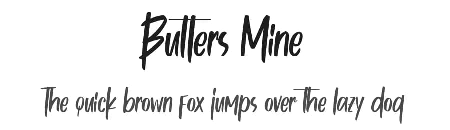 Butters Mine by Four Lines — Script Handwritten Font