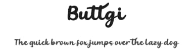 Buttgi by twinletter — Script Handwritten Font — thumbnail 1