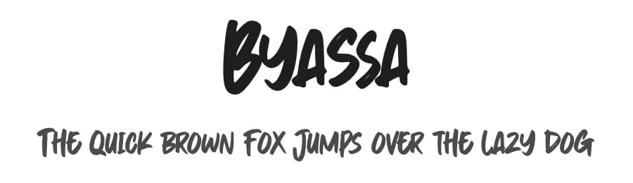 Byassa by Gassstype — Script Handwritten Font