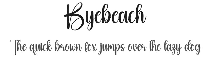 Byebeach by Scratchones — Script Handwritten Font