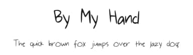By My Hand by Jordan Gentry — Script Handwritten Font — thumbnail 1
