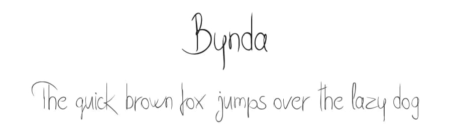Bynda by Digital Typeface Studio — Script Handwritten Font