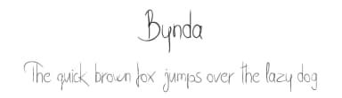 Bynda by Digital Typeface Studio — Script Handwritten Font — thumbnail 1