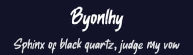 Byonlhy by Creatype Studio — Script Handwritten Font — thumbnail 2