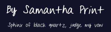 By Samantha Print by Samantha Ranlet — Script Handwritten Font — thumbnail 2