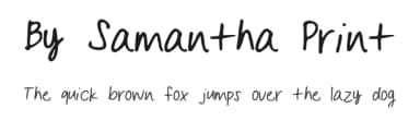 By Samantha Print by Samantha Ranlet — Script Handwritten Font — thumbnail 1