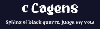 c Cagens by wepfont.com — Script Handwritten Font — thumbnail 2
