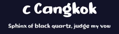 c Cangkok by wepfont.com — Script Handwritten Font — thumbnail 2