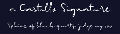 c Castillo Signature by wepfont.com — Script Handwritten Font — thumbnail 2