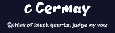 c Cermay by wepfont.com — Script Handwritten Font — thumbnail 2