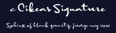 c Cikeas Signature by wepfont.com — Script Handwritten Font — thumbnail 2