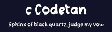 c Codetan by wepfont.com — Script Handwritten Font — thumbnail 2