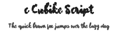c Cubike Script by wepfont.com — Script Handwritten Font — thumbnail 1
