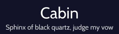 Cabin by Pablo Impallari — Sans Serif Font — thumbnail 2