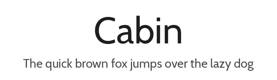 Cabin by Pablo Impallari — Sans Serif Font