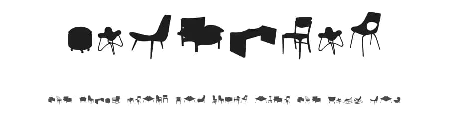 Cadeiras by Rafo Castro — Dingbats Font