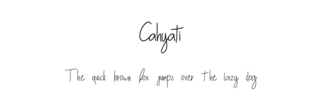 Cahyati by Muhammad Romzul Khoir — Script Handwritten Font
