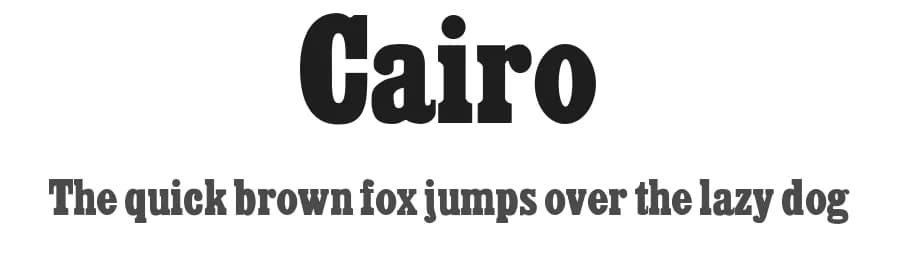 Cairo — Serif Font