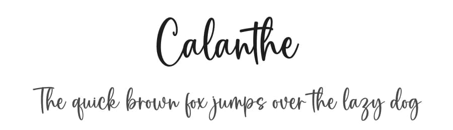 Calanthe by Graphix Line Studio — Script Handwritten Font