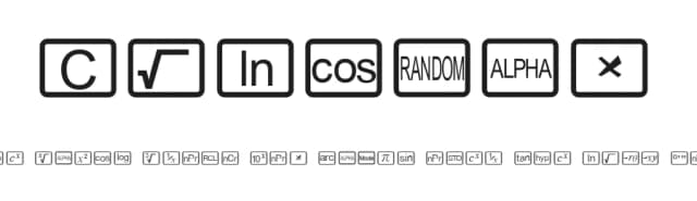 CalcHux by D. Keith — Dingbats Font