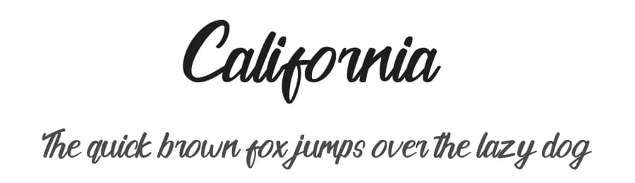 California by Muhammad Zulkifly Suradin — Script Handwritten Font
