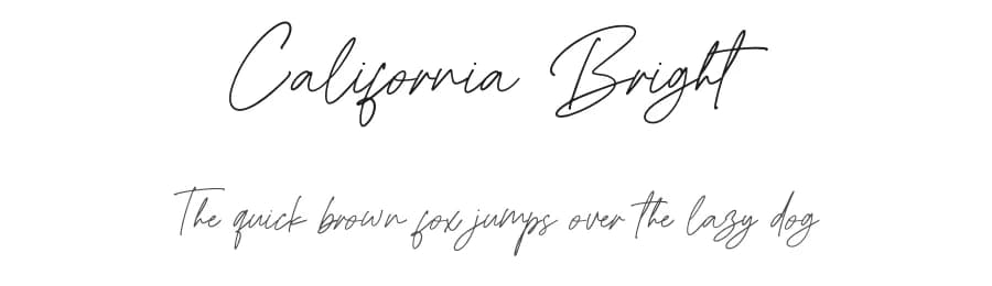 California Bright by alphArtype — Script Handwritten Font