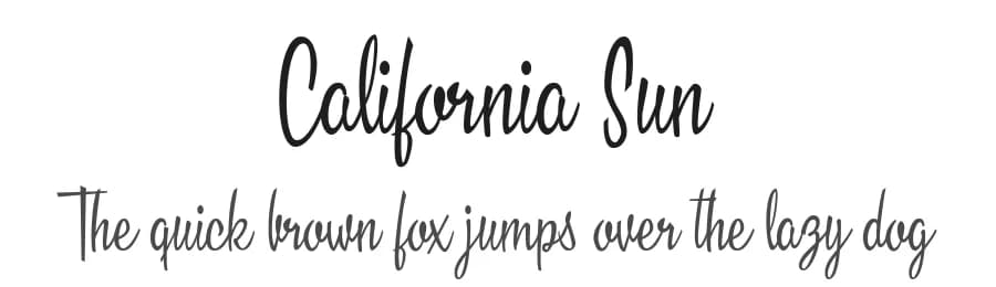 California Sun by Billy Argel Fonts ® — Script Handwritten Font