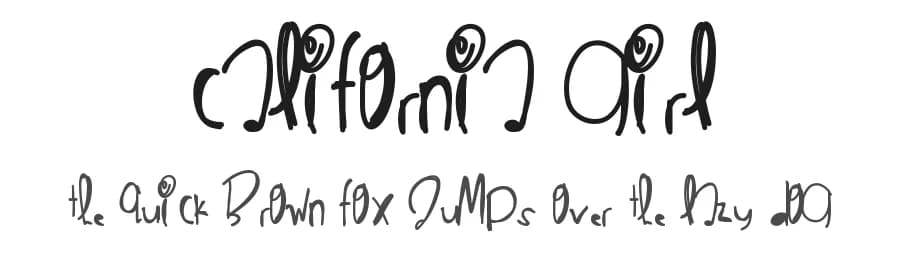 California Girl by Des Gomez — Script Handwritten Font