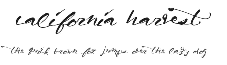 California Harvest by Xerographer Fonts — Script Handwritten Font