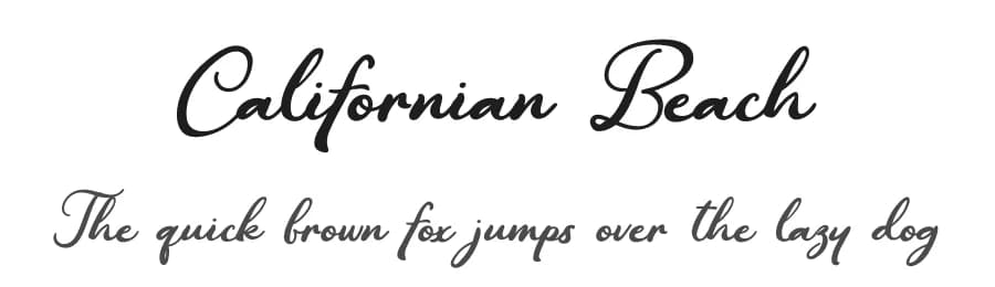 Californian Beach by ReyreyBlue — Script Handwritten Font