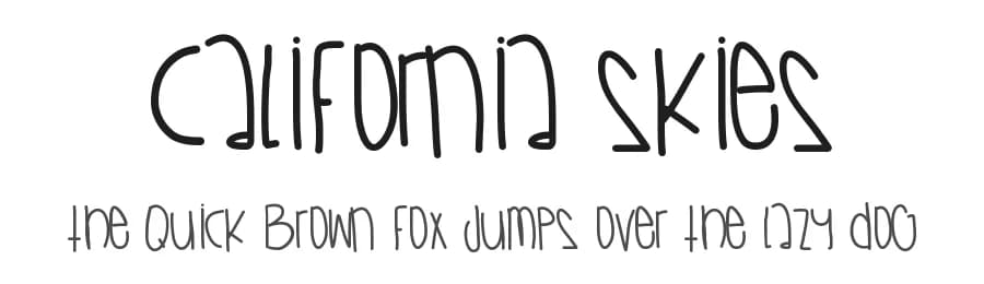 California Skies by Des Gomez — Script Handwritten Font