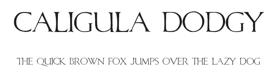 Caligula Dodgy by ZetaFonts — Serif Font