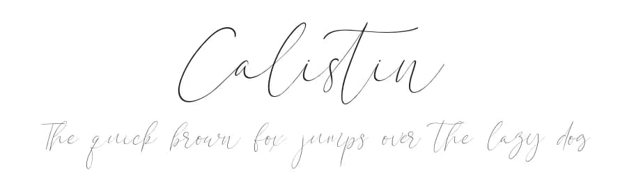 Calistin by Staircase Studio — Script Handwritten Font