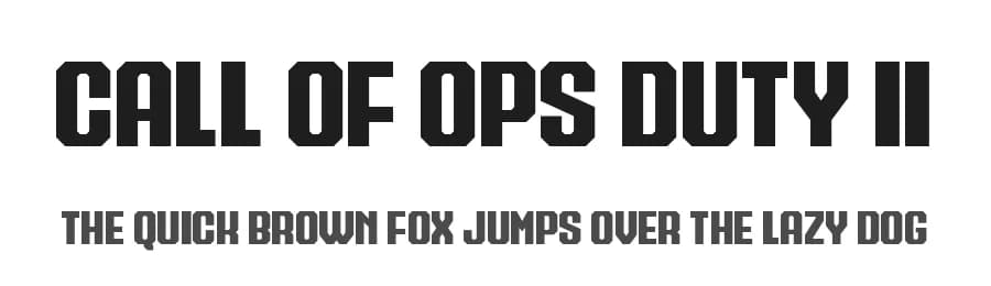 Call of Ops Duty II by Chequered Ink — Sans Serif Font