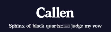 Callen by Kong Font — Serif Font — thumbnail 2