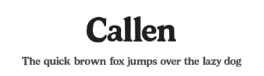 Callen by Kong Font — Serif Font — thumbnail 1
