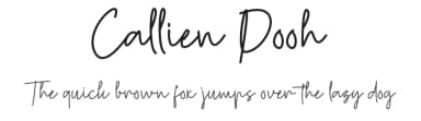 Callien Pooh by Muhammad Wahyudin — Script Handwritten Font — thumbnail 1