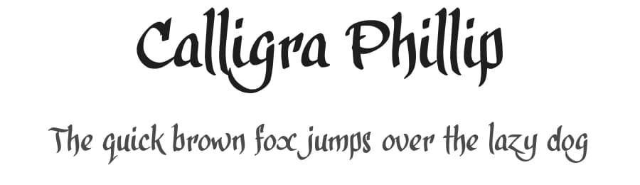 Calligra Phillip by JOEBOB graphics — Script Handwritten Font