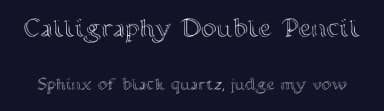 Calligraphy Double Pencil by SpideRaYsfoNtS — Script Handwritten Font — thumbnail 2